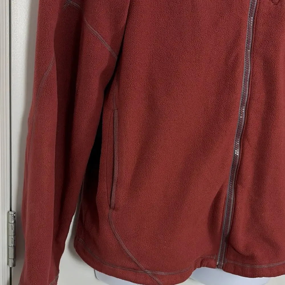 Under Armour Men's XL Red Full-Zip Fleece Track Jacket Stand-Up Collar Pockets